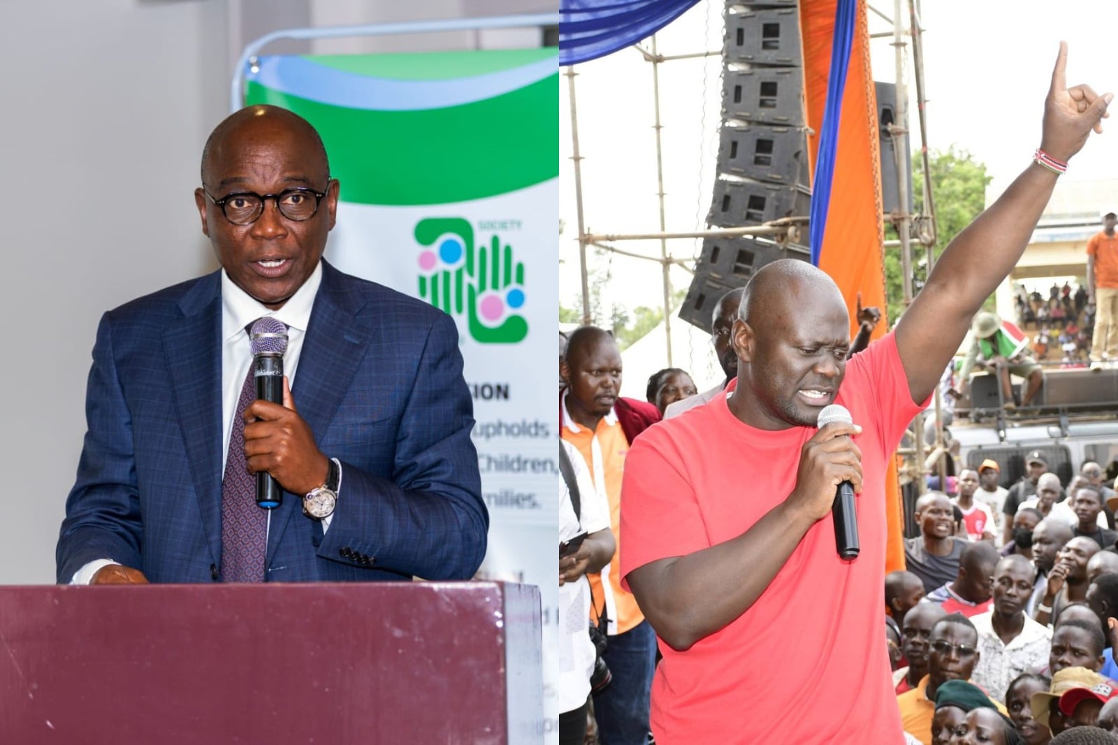 Collage photo of Caroli Omondi and Anthony Kibagendi.